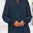 PRETTYGARDEN Women's Lace Long Sleeve Button Down Blouse (S)