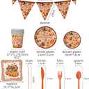 Friendsgiving Party Decorations,Friendsgiving Decorations Plates and Cups Napkins, Thanksgiving Party Decorations, Happy Friendsgiving Party Banner Decorations (happy friendsgiving Plates Cups)