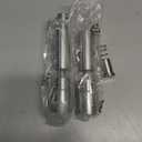 Stainless Steel Salt and Pepper Grinder Set, Manual Refillable Peppercorn Mills with Push Button, Thumb Grinder, Sliver White (2 PCS NORMAL)