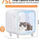 75L Large Automatic Pet Dryer Box for Cats & Small Dogs - App-Controlled, Ultra-Quiet Hands-Free Drying with Smart Safe Temperature & Overheat Protection - Ideal for Multi-Pet Homes
