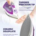 Omaiga Steam Iron for Clothes, 1750W Fast Heating with Powerful Steam, 15.21oz/450ml Large Water Tank, Ceramic Soleplate, Anti-Drip, Self-Cleaning, 3-Way Auto Shut Off for Home Laundry