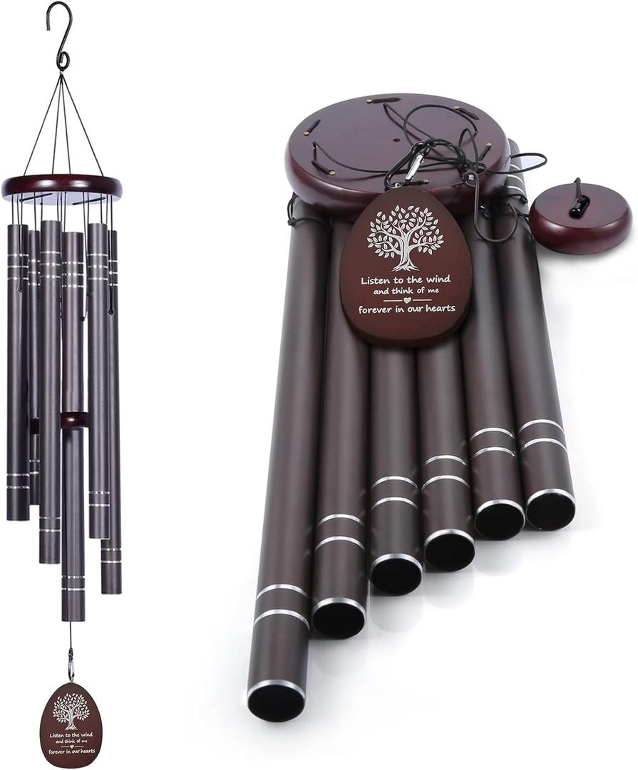 Large Wind Chimes Outside Deep Tone Memorial Wind Chime for Loss of Loved one,Sympathy Gift for Bereavement,Condolence,Funeral, Big Hanging Decor for Your Garden,Yard and Patio Large Wind Chimes Outside Deep Tone Memorial Wind Chime for Loss of Loved one,Sympathy Gift for Bereavement,Condolence,Funeral, Big Hanging Decor for Your Garden,Yard and Patio