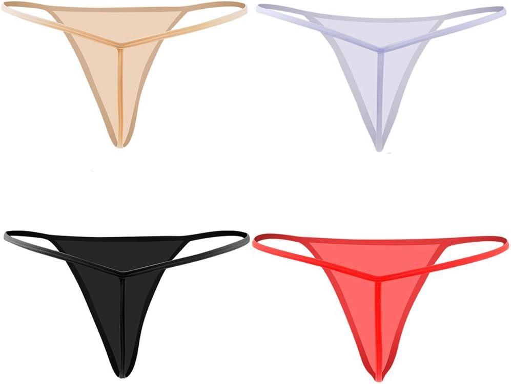 Closecret Cotton G-string, Women Panties Simple Thongs Lightweight Multi-Pack G-string&T-back, Size L/X