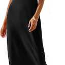 MEROKEETY Women's 2026 Summer Casual Tshirt Dress Short Sleeve Crew Neck Beach Long Maxi Dresses (Black, M)