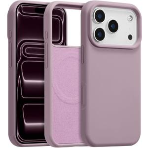 Magnetic for iPhone 17 Pro Max Case 6.9", Premium Liquid Silicone Case,[Compatible with Magsafe][Soft Anti-Scratch Microfiber Lining],Slim Thin Shockproof Phone Cover-Black Currant
