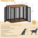Hzuaneri 31.5'' M Dog Crate Furniture, Wooden Dog Kennel Indoor Dogs Cage