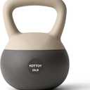 YOTTOY Soft Kettlebell, Set for Strength Training Kettlebells & Home Workouts, Soft-Sided Cushioned Base, Wide-Handle - Ideal for Men, Women, & Beginners (25LB-White)