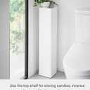 Yamazaki Home Tower Supplies Organizer-Slim Rolling Bathroom Storage, Toilet Paper Stocker with Adjustable Shelf - Steel -