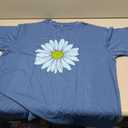 Women’s Oversized Graphic Tees Vintage Casual Drop Shoulder T-Shirt Print Summer Loose Fit Tops Daisy02 BrightBlue-XL