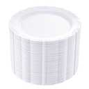 DaYammi 60PCS White Plastic Plates, Heavy Duty White Disposable Premium 7.5inch Dessert Cake Salad Appetizer Plates Hard Plastic Platos Disposable for Party Wedding