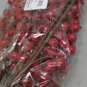 DearHouse 4 Pack Artificial Red Berry Stems Holly Christmas Berries for Festival Holiday Crafts and Home Decor, 26 Inches Burgundy Berry Floral Christmas Tree Decorations