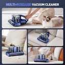 CFBF Mattress Vacuum Cleaner, Bed Vacuum Cleaner with 16Kpa Suction 253.7nm UV-C Light, Ultrasonic & High Heating, 500W Powerful Double-Cup Handheld Vacuums for Bed, Sofa, Couch, Crib, 16.4FT Corded