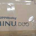UPPAbaby Minu Duo Side-by-Side Double Stroller - Lightweight + Compact Design for Travel - Easy Fold- From Birth to Toddler - Independent Recline -Greyson(Charcoal Mlange/Carbon Frame/Saddle Leather)