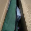 Heated Cat House for Outside, Waterproof Awning & Escape Door Heated Cat Houses for Indoor/Outdoor Cats in Winter, Elevated & Insulated Outdoor Cat Shelter for Feral Cat(Green, 25.2"x16.5"x13")