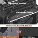 HODRANT Waterproof Motorcycle Handlebar Bag, Dirtbike Handlebar Bag for Cruiser Softail Dyna Sportsters, Bicycle Tool Storage Pouch with PVC Clear Window & USB Charge Hole, Bag Only
