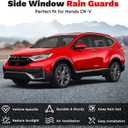 Canvcle CRV Rain Guards - Window Visors for Honda CR-V 2017-2022, Outside-Mount Tape-On Side Window Wind Deflectors for CRV Accessories, Vent Visors Shades Rainproof 4PCS