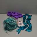 Chuangdi 3 Pcs Halloween Women Costume Accessories Blue Green Wig Gloves Stocking for Adult Cartoon Movie Cosplay Party