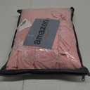 MOOWOO Chic Ruffle Lace Polyester Duvet Cover Set -Girl Pink Bedding-3 Piece Queen Duvet Cover with Zipper Closure -Ultra Soft and Light Weight (Pink, Queen)