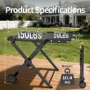 Grill Stand for Ninja, Heavy-Duty Foldable Outdoor Grill Table Compatible with Ninja Woodfire Grills, Pizza Ovens & Blackstone 19/22 Inch Griddles