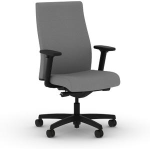 HON Ignition 2.0 Ergonomic Office Chair, Lumbar Support, Desk Chair, Frost | Upholstered ergonomic office desk chair with lumbar support, adjustable arms, office decor, advanced tilt for comfort, Oversized