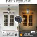 Dusk to Dawn Outdoor Pendant Light for Porch, 58'' Large Exterior Hanging Lantern Fixture Sensor Outdoor Chandelier in Black Finish for Entryway,Doorway,Farmhouse,Foyer, Black