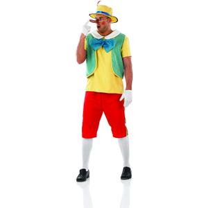 fun shack Mens Puppet Costume, Book Characters Costume Adult, Mens Halloween Puppet Costume, Halloween Costumes for Men (Medium, Yellow)