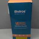 Elviros Cervical Neck Pillow for Neck Pain Relief, CPAP Pillow for Side, Back & Stomach Sleepers, Ergonomic Orthopedic Pillow for CPAP Users to Reduce Air Leaks and Mask Pressure, White (23.6"L x16.26"W x4.3/3.3"H)