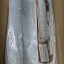 2-Tier Narrow Bathroom Storage Cabinet with Wheels, Plastic Slim Organizer with Adjustable Shelves for Small Spaces,Bathroom, Kitchen, Laundry,Milky White