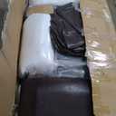 Garvee Black Leather Sofa, 85" Mid-Century Modern Couch, 3-Seater Sofa with Armrests and Comfy Cushions, Pu Deep Seat Sofas for Living Room, Bedroom, Office