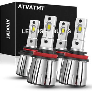 LED Bulbs for Volvo VN VNL 630 670 730 780 VT 800 830 880, Replacement LED Fog Lights 9005 H11 500% Brightness 6500K White, 4-Pack