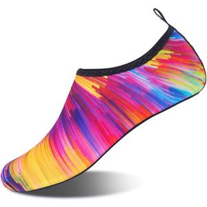 WateLves Womens and Mens Kids Water Shoes Barefoot Quick-Dry Aqua Socks for Beach Swim Surf Yoga Exercise (5-6 Women/4.5-5.5 Men, Sunset)