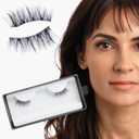 Natural False Lashes | Carina Half Eyelashes | Best False Lashes fo Beginners | Short Lashes Natural Look | Plant Based Fibers | Clear Band Lashes | No Trim Wispy Half Lashes | Small Lashes