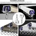 Curtain Track Rollers Curtain Mute Wheel Rollers Hook Pulley Runners/Sliders for Ceiling/Wall Mount Curtain Tracks 30PCS