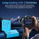 Artman LP-E17 Battery 2-Pack and Rapid Dual LP E17 Battery Charger for Canon EOS R50 R100 RP R10 R8, Rebel T8i T7i T6i T6s, Powershot V1, SL2 SL3, M3 M5 M6, 77D 200D 250D 750D 760D 800D 8000D Cameras