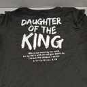 RoseSeek Women's Letter Graphic Tees Crew Neck Short Sleeve Tshirts Casual Streetwear, Daughter Of The King, L