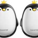 Gaiatop Magnetic Hand Warmers Rechargeable 2 Pack, 3 Settings Cute Pocket Penguin, Fast Hot Hands Reusable Portable Electric Heater for Camping Hunting Golf, Stocking Stuffers Gifts for Women Men (Black)