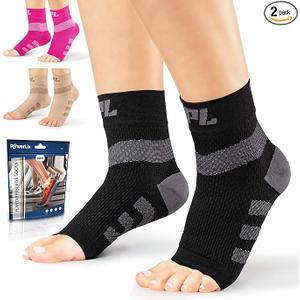 POWERLIX Ankle Orthopedic Brace Plantar Fasciitis Socks for Neuropathy (Pair) for Arthritis, Plantar Fasciitis, Tendinitis, XL