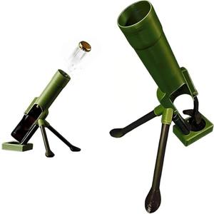 6 Colors Mortar Beer Bottle Opener,Big Tactical Push Down Automatic Cap Launcher,Funny Heavy-Duty Mortar Beer Bottle Opener Bar Gadget for Men,Military Enthusiast Gift,Home Party Decor (1- Army Green)