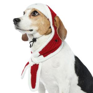 Dog Winter Pilot Hat with Ear Flaps for Cold Weather, Knitted Dog Hat with Ear Holes & Adjustable Chin Strap, Noise Protection Beanie, Stylish Accessories & Clothes, M