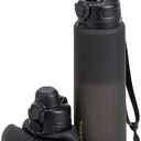 TakeToday Collapsible Water Bottles 21oz, Foldable Travel Water Bottle, BPA Free, Silicone Water Bottle Leakproof for Hiking, International Travel, Outdoors