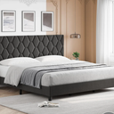 Garvee King Bed Frame, Gray