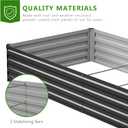 2PCS 9x3x1ft Galvanized Raised Garden Bed Kit, Metal Planter Box for Vegetables, Flowers, Herbs Durable Rust-Resistant Patio Gardening Beds, Black