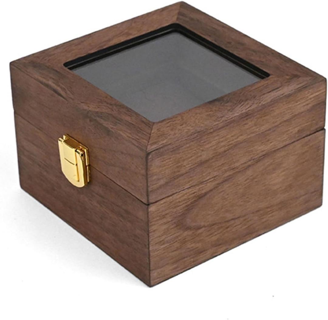 JEKKAH Solid Wood 2 Watch Box Vintage Wooden 2 Watch Storage Box Display Wooden Box For Home Storage, Travel And Display
