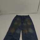 Men Baggy Jeans Y2k Hip Hop Skater Pants Vintage Jnco Jeans Loose Fit Skateboard Denim Pants Streetwear (Small, Blue)