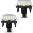 2PCS LED License Plate Lights, PC Waterproof & Shockproof Rear License Plate Lights, Vehicle 12V White Tag Lamp Assembly, Compatible with Toyota GMC Chevrolet 8127006030 8127006031 (White)