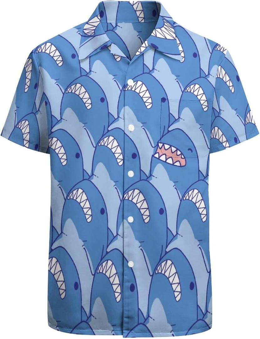 Funny Hawaiian Shirt for Men Casual Short Sleeve Button Down Beach Shirts Printed Tropical Vacation Shirts (XL)