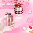 185 Pack 5oz Mini Dessert Cups with Spoons, Clear Parfait Shooter cups with Stickers, Perfect for Party Event Wedding Baby Shower, Ideal Size for Yogurt Fruit Ice Cream Pudding Jello Desserts