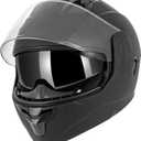SPARK Adult Modular Motorcycle Helmet Dot Certified Flip-Up Dual Visor Full Face Helmets for Men & Women Moto ATV UTV Snowmobile ADV Four Wheeler Street Bike (Black, Medium)