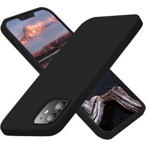 Cordking Designed for iPhone 12 Case, Designed for iPhone 12 Pro Case, Silicone Shockproof Phone Case with [Soft Anti-Scratch Microfiber Lining] 6.1 inch, Black