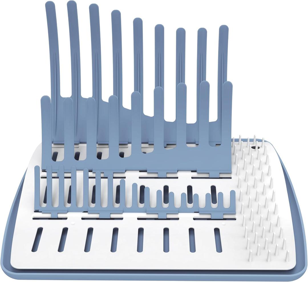 Dr. Brown's Folding Baby Bottle Drying Rack for Easy Storage - Dry Nipples, Pacifiers and Other Baby Essentials, BPA Free, Folding Drying Rack